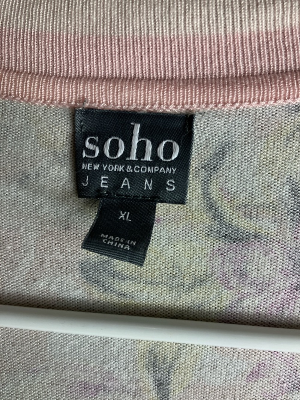 Soho Pink Floral Open-Front Cardigan with Yellow Trim - Picture 2 of 8
